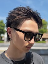 スラッシュ(SLASH)&nbsp;ツイストパーマ/短髪/ホワイトメッシュ/波巻きパーマ/姫路