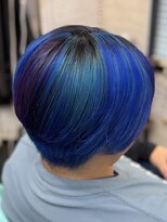 ヘアースタジオ ゴーゴー ヘアー(HAIR STUDIO GOGO HAIR) ターコイズ×インディゴ×バイオレット
