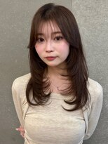 ロンドワン 三宮元町(Lond one)&nbsp;ふんわり韓国風レイヤー/顔周りカット/透明感カラー