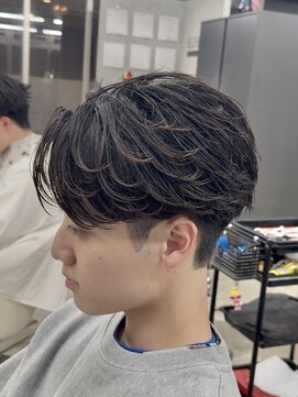 エデアンホンテン メンズサロン(EDEAN 本店 (旧:EDEAN 上通)) フェザーショートフェザーパーマセンターパート熊本メンズカット