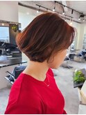 グラデーションボブ　ピンクブラウンカラー
