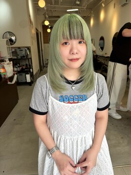 ラック 津田沼(LUCK) ブリーチ2回　ミントグリーン