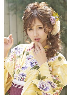 ヘアメイクサロンシャルメ(Hair Make Salon CHARMER) ふわふわ編みおろし浴衣スタイル☆