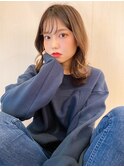 大人かわいい韓国風くびれヘアベージュ20代30代大分