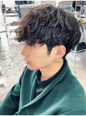 波巻きパーマツイストパーマスパイラルパーマメンズパーマカット