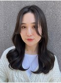 (韓国風/くびれヘア/縮毛矯正/前髪/サイドバング/小顔)