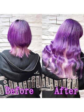 ARビューティー ギンザ(AR Beauty Ginza) ラベンダー×パープル#シールエクステ#バイカラー#美髪#銀座