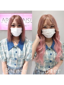 あるじゃんすー 名古屋店 ベビーピンク#シールエクステ#ベビーピンク#大人かわいい#名古屋