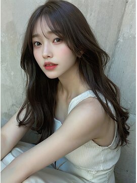 オリジンズヘアーセカンド 守谷店(Origins hair 2nd) シースルーバング×アッシュ系ブラックカラー×BYKARTE TR