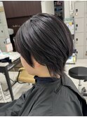 ショートウルフラベンダーカラーハイライト20代30代40代