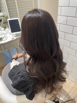 ルシードスタイル グローバルディー 稲毛店(LUCIDO STYLE GLOBAL.D)&nbsp;暗めアッシュグレージュ☆大人可愛いゆる巻きロング【稲毛】