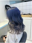 ネイビーブルー×ホワイトグレー