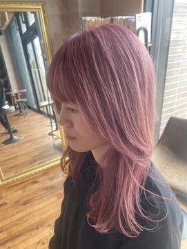 ロイズ ヘアデザイン アンド スパ(LOES) ピンクブリーチカラー