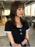 姫カット　ワイドバング　コテ巻きアレンジ【鹿児島中央駅】