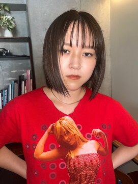 ナループロアボタン(Nalu pu loa BOTAN) ボブ/顎下ボブ/オリーブブラウン