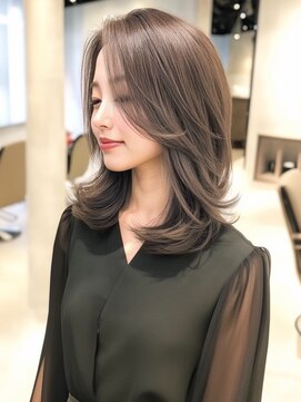 アルトリスト(Altruist Aging×HAIR&SPA) ★ダークアッシュ大人ガーリーボブ着物ミディアムレイヤーカット