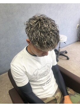 クレオ 福大通り店(CREO) ホワイトフルメッシュ×パーマ