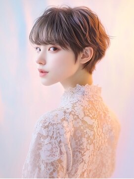 アルトリスト(Altruist Aging×HAIR&SPA) ☆イメチェンピンクベージュアンブレラカラー前髪クールショート