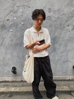 ハイセンス(HISENSE)&nbsp;メンズツイストスパイラルパーマセンターパート　【GIA】