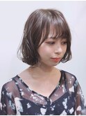イメチェン/ホワイトブロンド/外ハネボブ/美髪/大津/瀬田
