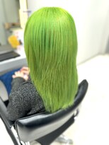 フィゼル 南堀江店(fizelle)&nbsp;ダブルカラー　ネオングリーン