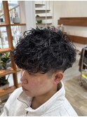 波巻きスパイラルマッシュパーマスペインカールメンズパーマ堀江