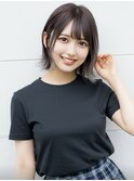 小顔外ハネミディアムアッシュ20代30代40代くびれミディ韓国ヘア