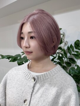 サンク 原宿 表参道(cinq) ★ブリーチカラーハイトーンカラーラベンダーピンクベージュ30代