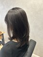 ルアン(LOUEN)&nbsp;ミディアムレイヤーアイロンで毛先に少し動きをつけてラフに◎