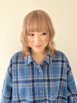 ロマリア 渋谷 渋谷宮益坂(Lomalia) イメチェン/ピンクベージュ/レイヤーカット/前髪/渋谷駅