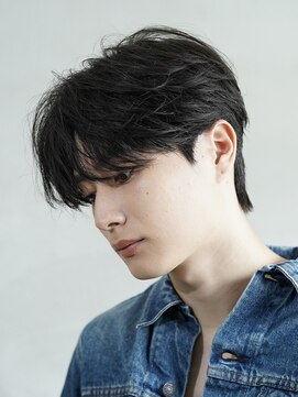 フィフスパーク(fifth PARK) テーパーフェードフェザーパーマセンターパートビジネスヘア