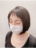 前下がりボブ/大人ショート/フェミニンバング