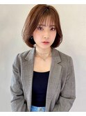 韓国ボブ/タンバルモリ/マロンベージュ/ヘルシースタイル