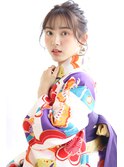 華やかポニーアレンジ*着物ヘア 10代20代
