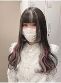 ba253黒髪ロングストレートニュアンスカラーオン眉ショート