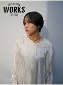 2way シースルーバングショートヘア