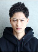 アップバングショート【黒髪短髪】