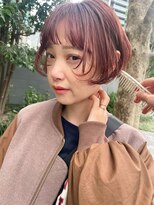 コハク(COHAKU)&nbsp;まいても可愛いミニBOBとピンクブラウンカラー