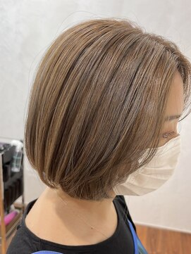 ネックス 表参道本店(nex) 【nex 表参道】白髪ぼかし ハイライト 明るめベージュ 齋藤