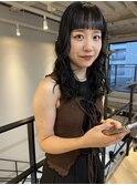 透ける黒髪 透明感カラー