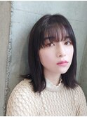 【マノハル スタイル】ミディアム×黒髪