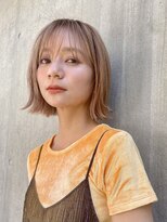 ハイトーン×切りっぱなしボブ