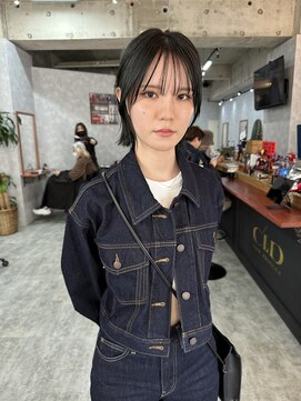 シールドヘアー 沖縄 新都心(C'LD Hair) 【C’LD 】切りっぱなしボブ/暗髪ボブ/小顔ボブ/ぷつっとボブ