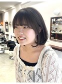 【Lookat】20代30代40代 韓国風ボブ こっくりブラウン