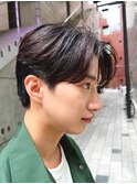 艶センターパートニュアンスパーマダークアッシュ韓国マッシュ
