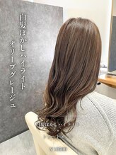 クレア 西尾店(CREA) 白髪ぼかしハイライト×オリーブグレージュ