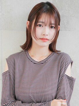 ビビディ バビディ ブー 河原町三条店(Bibbidi.bobbidi.boo) ワンレン切りっぱなしぱっつんボブ顔まわりレイヤー姫カット