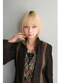 小顔/ネビージュ/ボブルフ/黒髪/ワンレン/田町芝浦
