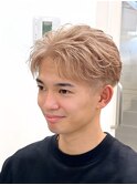 センターパート×七三分け×ジェントルショート