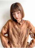 ベージュカラーボブ